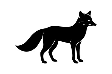 A Fox Silhouette Vector Illustration