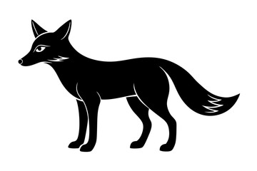 A Fox Silhouette Vector Illustration