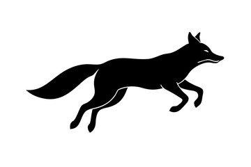 A Fox Silhouette Vector Illustration