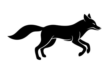 A Fox Silhouette Vector Illustration
