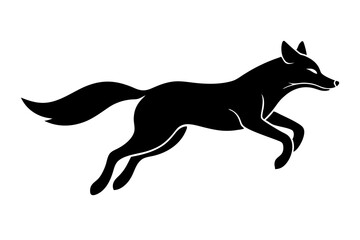 A Fox Silhouette Vector Illustration