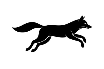 A Fox Silhouette Vector Illustration