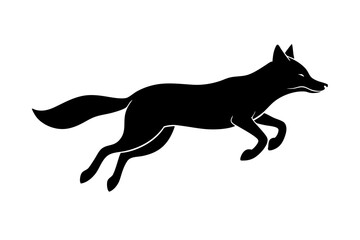 A Fox Silhouette Vector Illustration