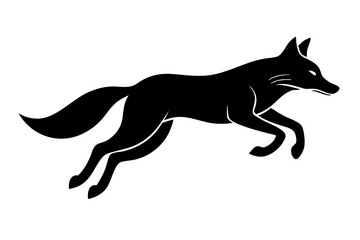 A Fox Silhouette Vector Illustration