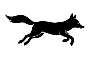 A Fox Silhouette Vector Illustration