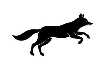 A Fox Silhouette Vector Illustration
