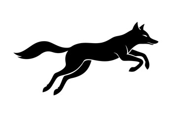 A Fox Silhouette Vector Illustration