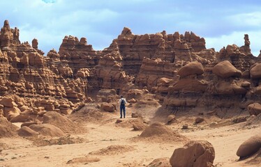 Landschaftsaufnahme im Goblin Valley 