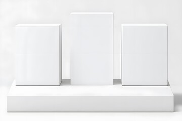 White Boxes on Platform Mockup