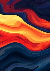 Abstract Background with Liquid Color Waves and Swirls