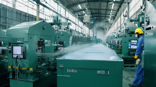 Injection Molding Operators at Plastic Production Plant Generative AI