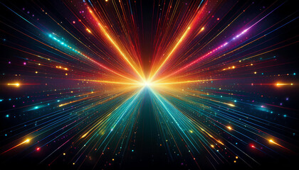 カラフルな光線の壁紙