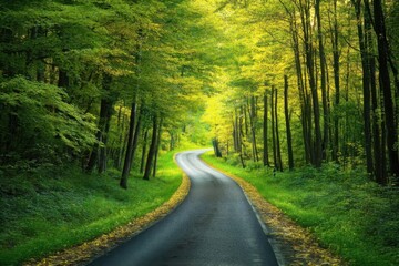 Obraz premium Serene Forest Road