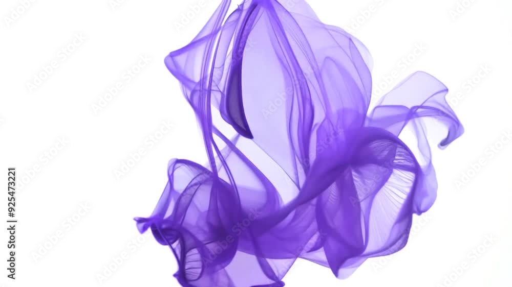 Poster violet and lavender abstract bloom on clear background generative ai
