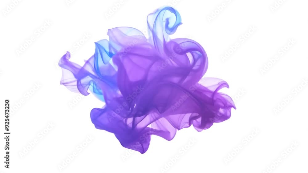 Poster ethereal lilac and periwinkle abstract bloom on transparent background generative ai