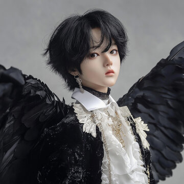 エンジェルドール。天使の人形。球体関節人形。BJDドール。羽根。ウィング