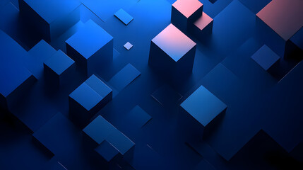 Abstract geometric shapes in blue tones creating a modern digital background.