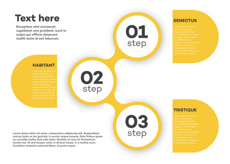 Infographic template timeline process 3 option