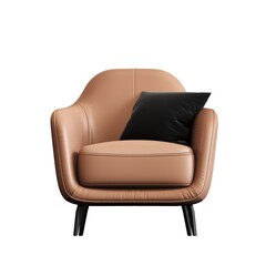 armchair isolated on white background, comfortable furniture for home interior, 3D illustration, cg render
