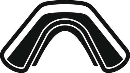 Black boxing mouth guard protecting teeth during a training session