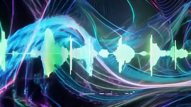 Abstract Drum and Bass Fusion of Glitchy Synths and Bold Percussion Generative AI