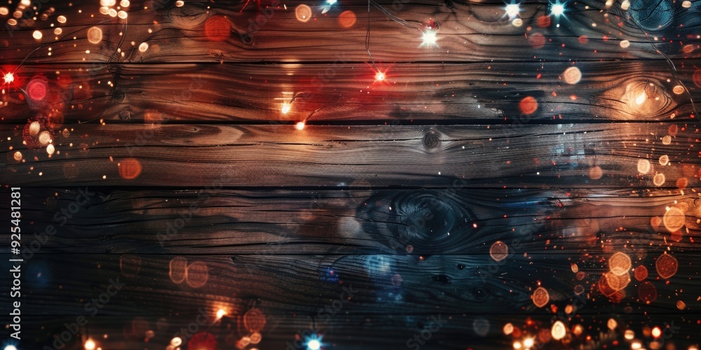 Poster lively fireworks display creating a captivating array of colors and lights against a dark background