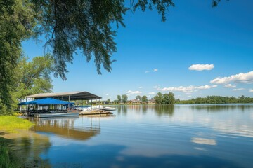 Obraz premium Serene Lakeside Dock