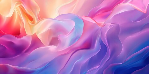 Fototapeta premium Vibrant Abstract Waves in Orange and Turquoise created by ai