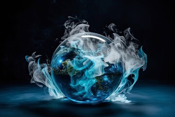 Intricate Web of Fiber Optic Cables Transmitting Data Signals