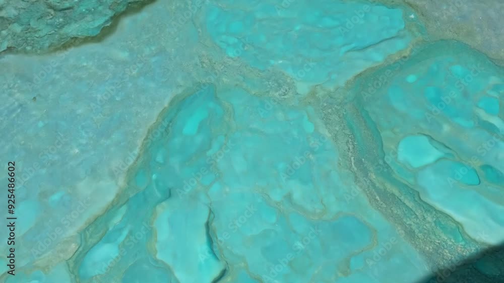 Poster turquoise abstract stone texture in a natural setting generative ai