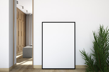 Minimalist frame mockup, art mockup, 3d renderr