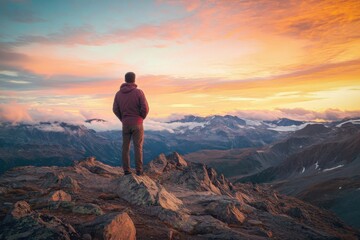Fototapeta premium Mountain Sunset View