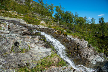 Waterfall in Lapland Finland