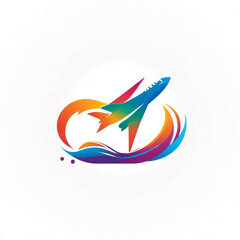 illustration of an airplane icon on a transparent background