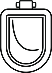 Simple design of a public toilet urinal, perfect for any project needing a clean and modern look