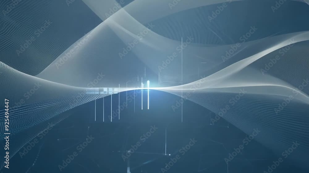 Poster abstract digital background of technology and networks generative ai