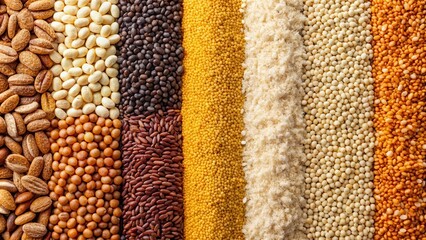 Overhead shot of various grains texture , grains, background, texture, overhead, shot, close-up, macro, food, natural