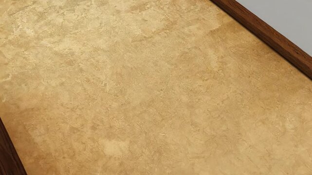Old Parchment Sheet With Wooden Roll on Transparent Background Generative AI