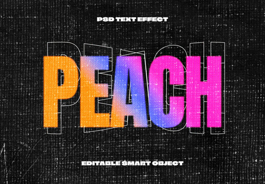 Retro Grunge Halftone 3D Text Effect