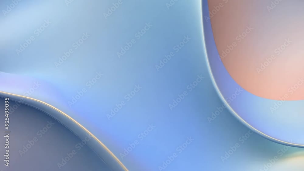 Poster soft blue and pink abstract waves in a serene background generative ai