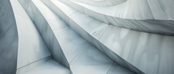 An abstract photograph of smooth, flowing white marble curves, invoking a sense of elegance and architectural sophistication.