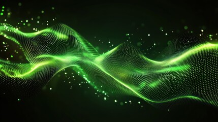 abstract blue green technology background with a cyber network grid and connected particles artificial neurons global data connections .stock immage