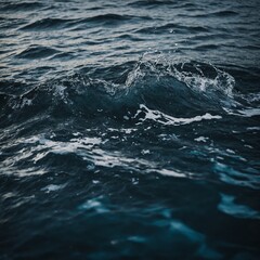 Naklejka premium The fresh, clear water of a mountain spring flowing over sunlit rocks in a picturesque forest setting