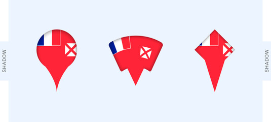 Wallis and Futuna Map Markers Set. Perfect for projects related to Wallis and Futuna, travel, geography, and international representation.