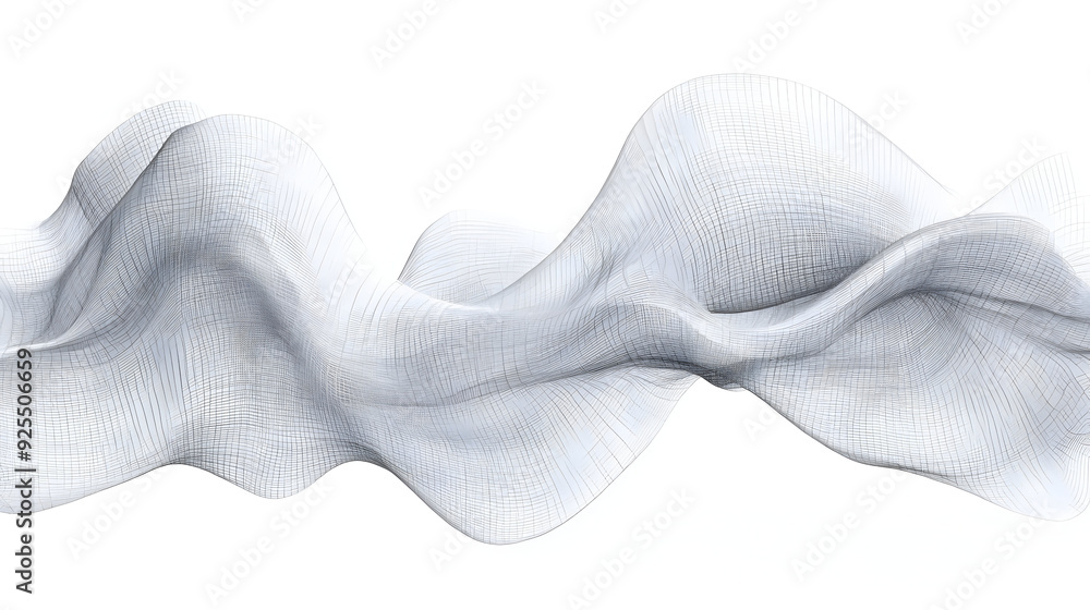 Poster abstract wave-like structure in a minimalist design.