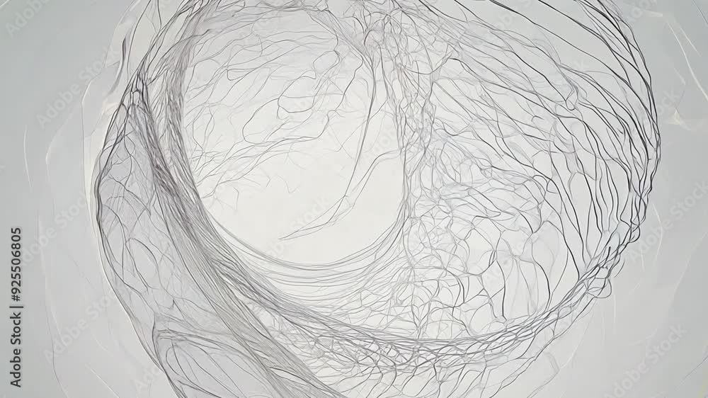 Poster Abstract Harmonious Patterns Swirling in a Transparent Form Generative AI