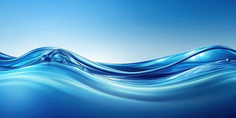 Abstract blue water wave background with elegant ripples and gradients, ocean, water, wave, abstract, background, blue, ripple