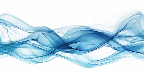 Fototapeta premium Translucent Blue Waves Abstract Design created by ai