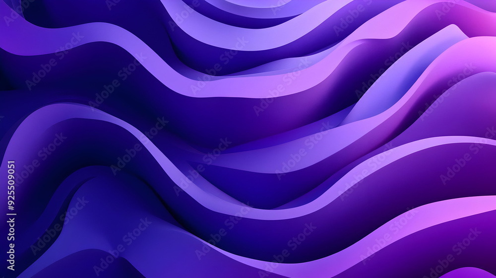 Poster abstract wavy design in purple tones, creating a dynamic and modern visual effect.