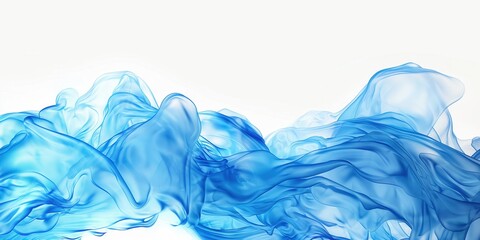 Translucent Blue Waves Abstract Design created by ai